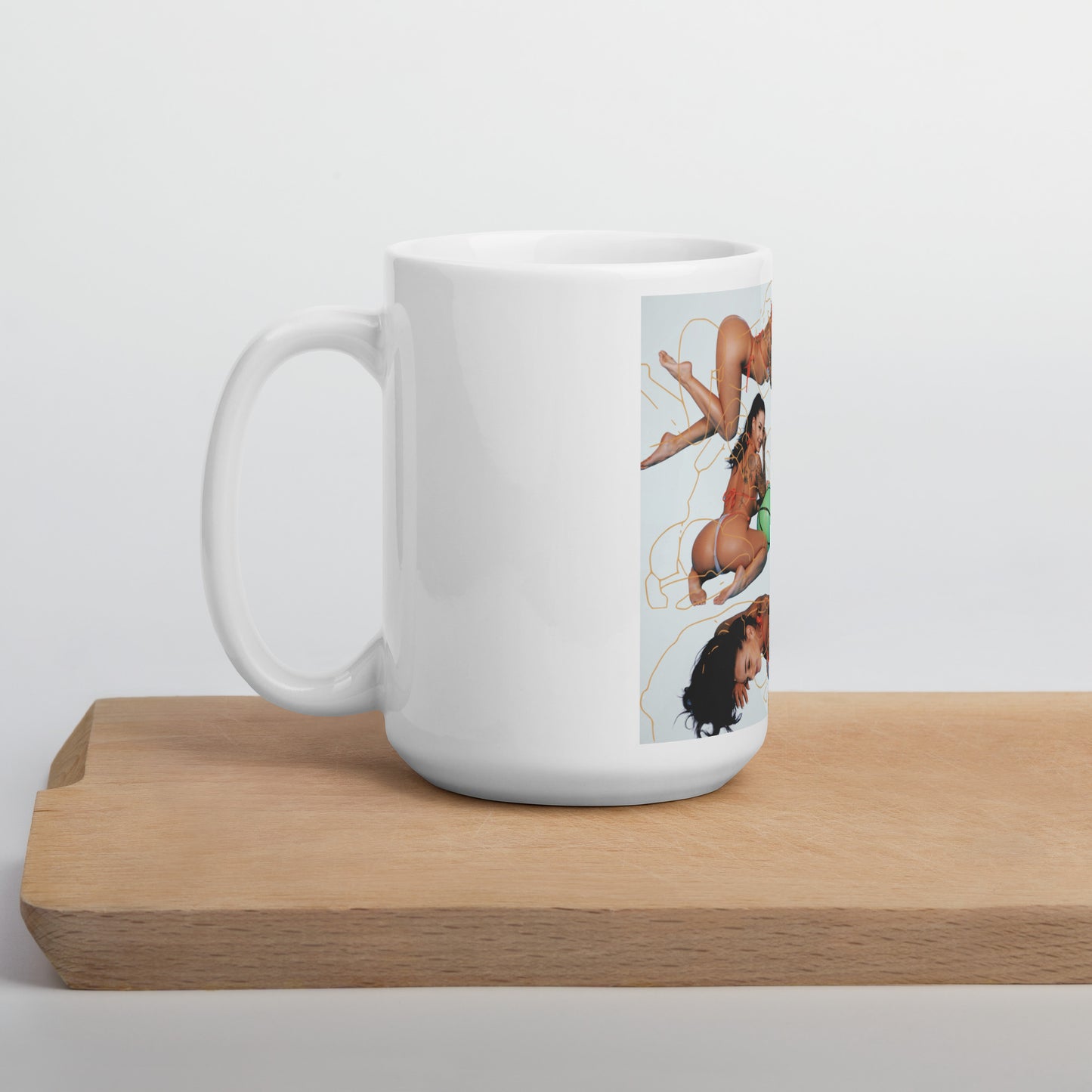 Evelin Stone Beach Bum White glossy mug